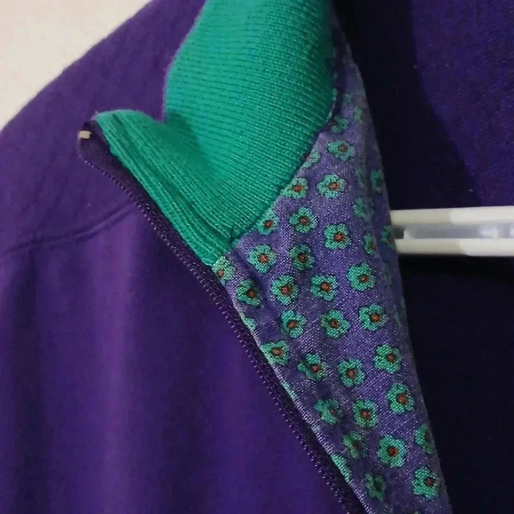 Vintage purple  sweater with rose applique - Picture 8 of 9